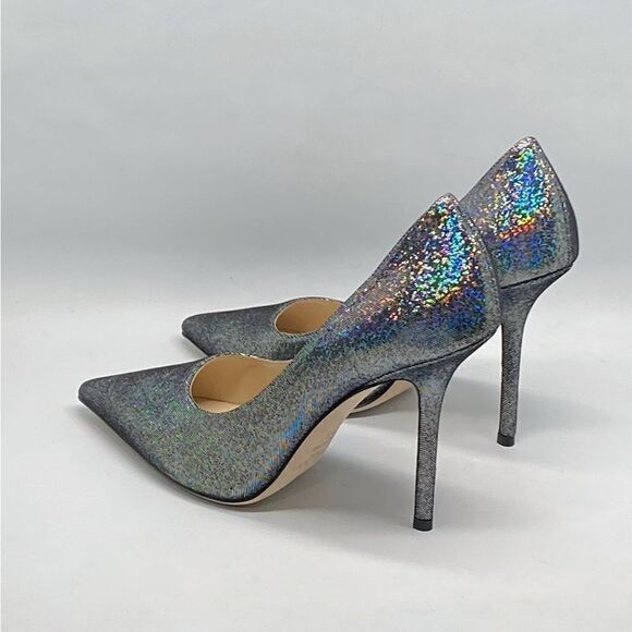 Jimmy Choo Love Iridescent Silver Pump size 38.5 - Picture 3 of 12